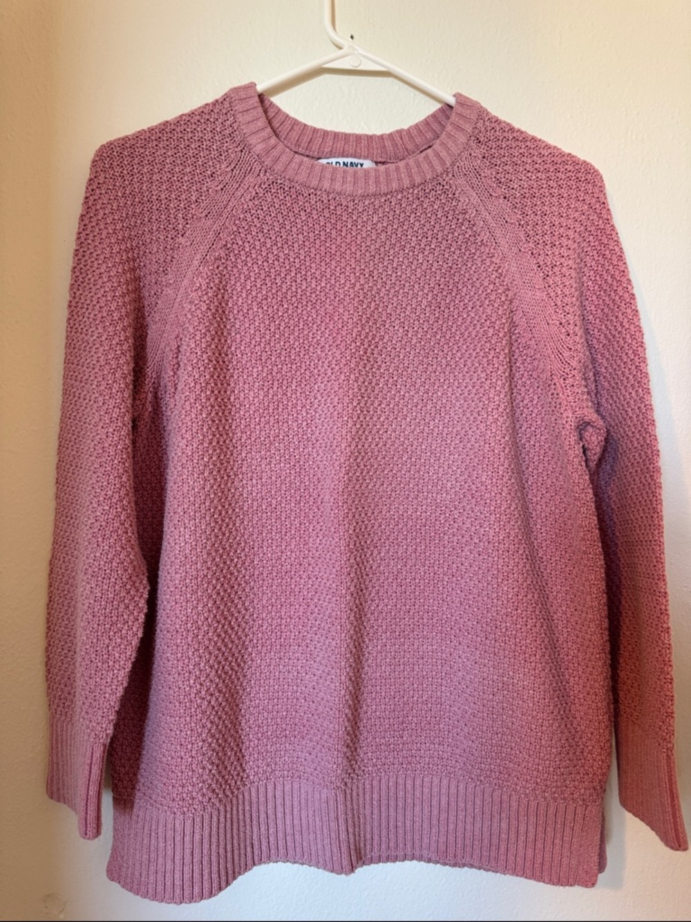 Old Navy Dusty Rose Knit Crewneck Sweater